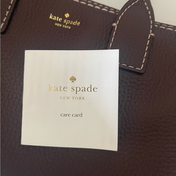 Kate Spade Brown Leather Satchel with Adjustable Strap - Picture 6 of 6